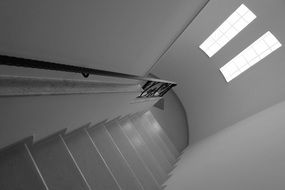white home stairs