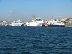 Cruise liners in the port of Istanbul