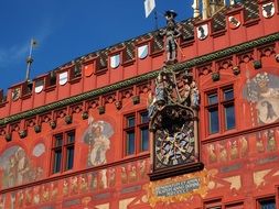 Facade of the Basel Town Hall close-up