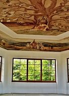 painting on the ceiling in the house