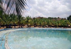 Pool at a resort in Bangalore, India