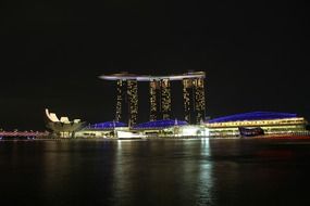 Singapore city at night