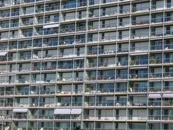 transparent balconies in an apartment building