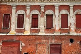 grunge brick building