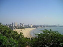 panoramic view of the coast in mumbai