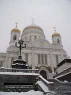 black and white photo of the cathedral in Moscow