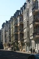 historical townhouses, germany, flensburg