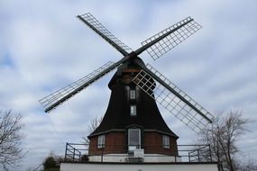 beautiful mill in black tones turn