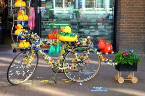 colorful bicycle in Amsterdam, Netherlands