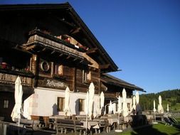 house with terrace near the mountain