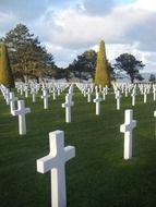 White Stone Cross at the national cemetery in the United States