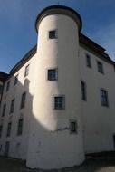 corner tower with windows