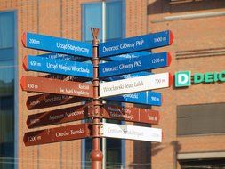 multi-colored road signs