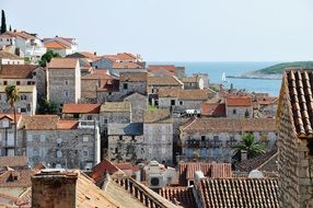 panoramic view of the city of Hvar in croatia