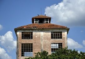 abandoned house with big widows