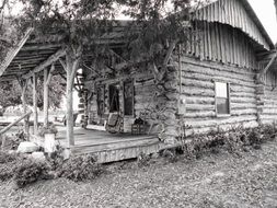old cabin house