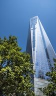 world trade center one tower at sky, usa, nyc