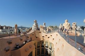 View from above of Casa Mila, Spain