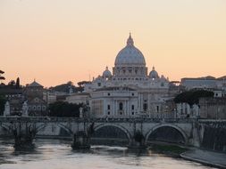 St Peter's basilica monument in Rome