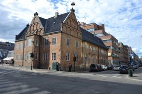 panoramic view of the intersection in the center of Oslo