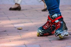 rollers with red lace