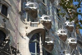 exterior of Casa Mila - apartment building in Barcelona