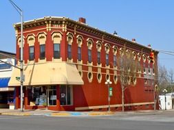 building with orange walls in Indiana