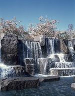 Franklin Roosevelt memorial waterfall