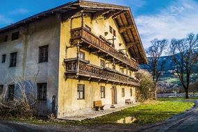 ramshackle house in countryside