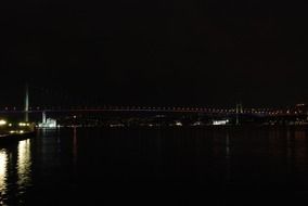 fatih sultan mehmet bridge at night time