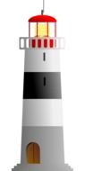 painted luminous striped lighthouse