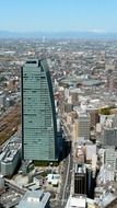 top view of a skyscraper in the city