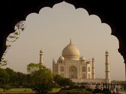 Taj Mahal - the mausoleum of mosque, located in Agra