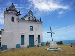 white church in bahia in brazil