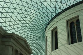 geometric ceiling in the interior of the british museum