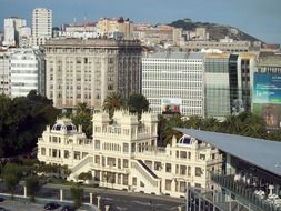 beautiful buildings in city, spain, La Coruna