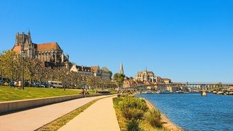 Panoramic view of auxerre city