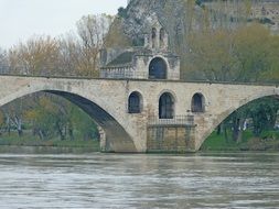 Bridge of Avignon on the river