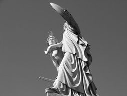 black and white picture of monument in Berlin, Germany