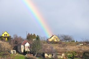 winter rainbow nature