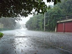 storm shower in Brno