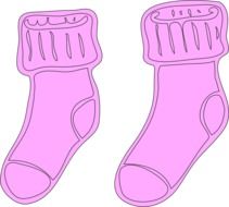 pink warm socks drawing
