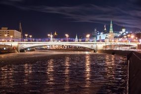 bridge the kremlin winter river view