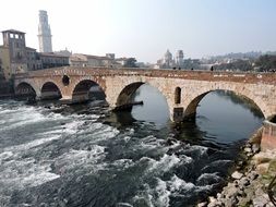 ancient stone bridge in Verona