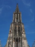 tower with spire of ulm cathedral