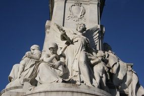 White statue on a column in London