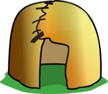 prehistoric tent clipart