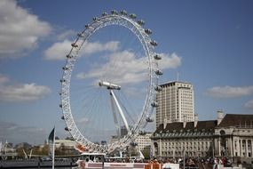 London eye observation wheel in city, uk, england