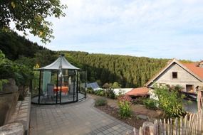 simmer pavilion in countryside