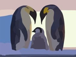 three penguins as an illustration